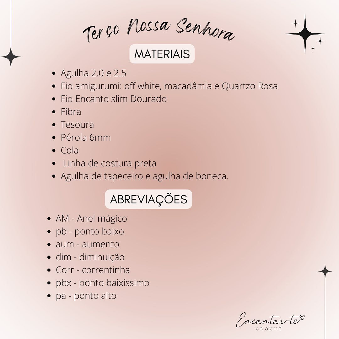 Padrão de Crochê de Nossa Senhora com Rosas