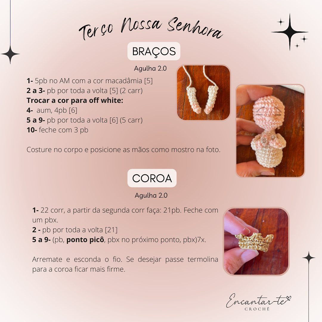 Padrão de Crochê de Nossa Senhora com Rosas