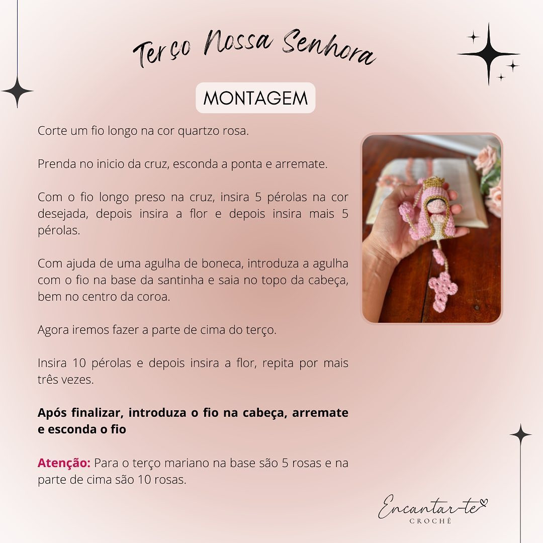 Padrão de Crochê de Nossa Senhora com Rosas
