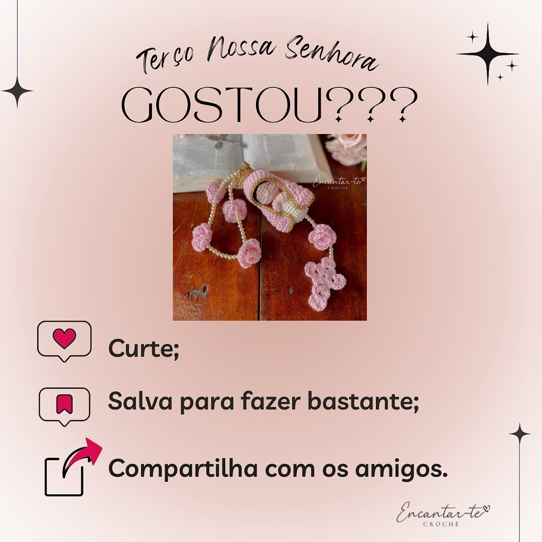 Padrão de Crochê de Nossa Senhora com Rosas