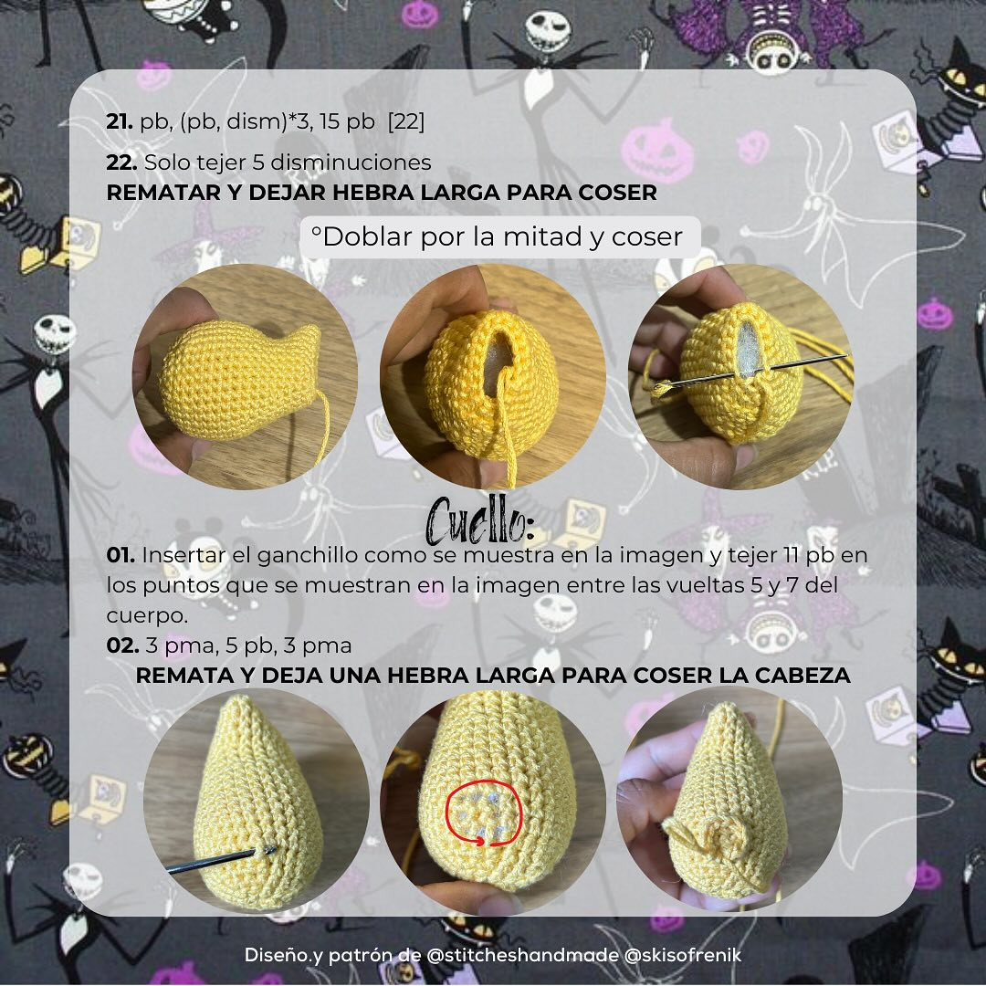 Patrón de Amigurumi de Pato Zombi, Proyecto Creativo de Crochet