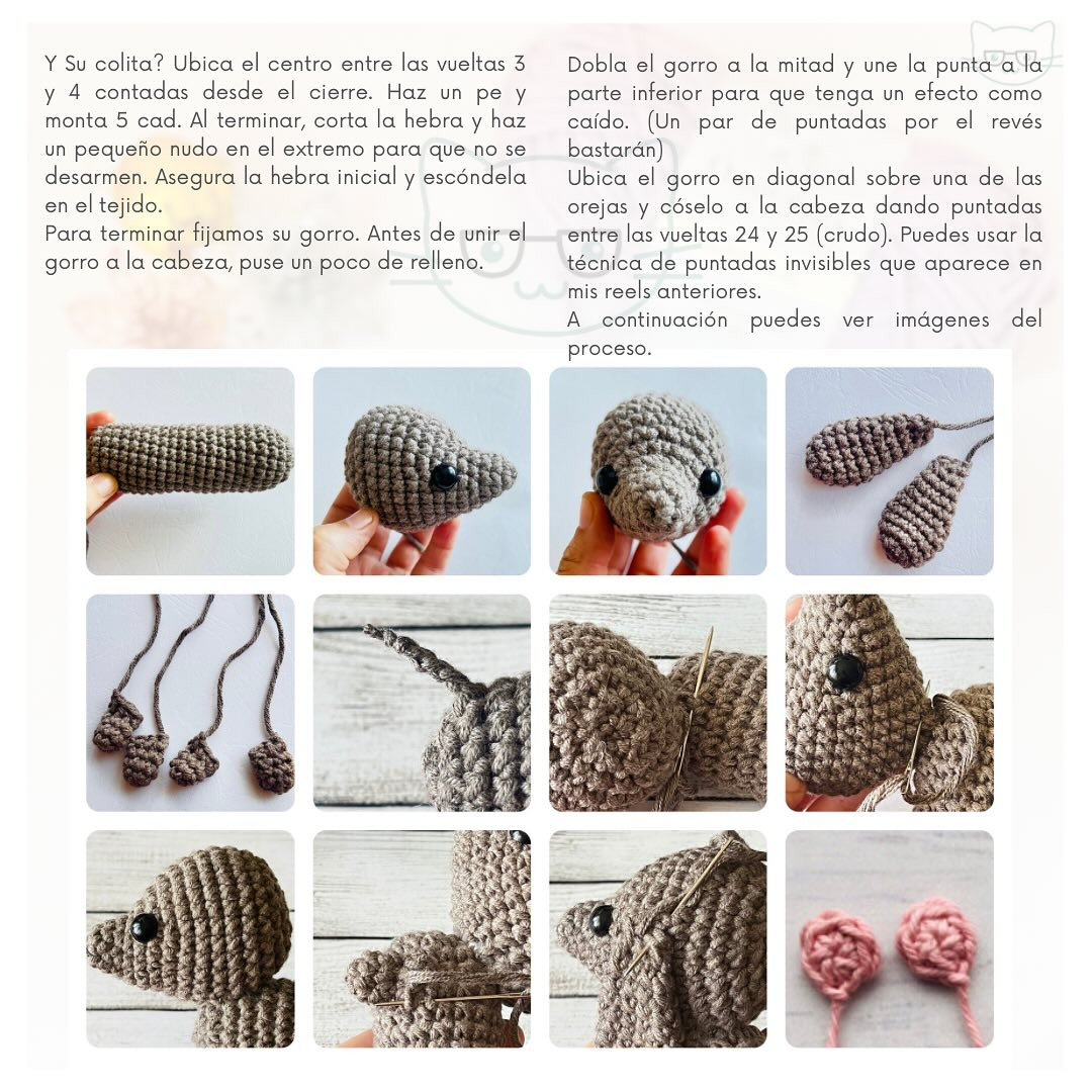 Patrón de Amigurumi de Perro Salchicha Navideño con Gorro