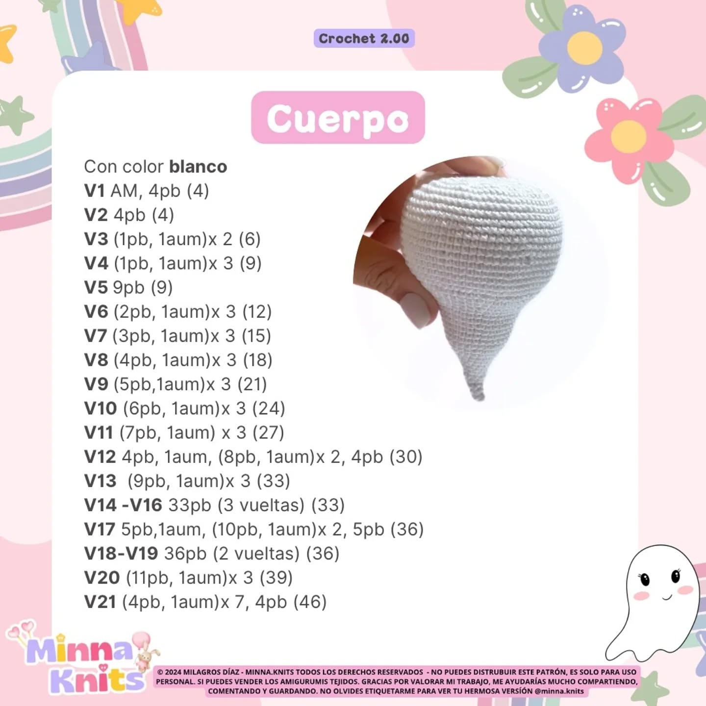 Patrón de Amigurumi: Fantasma Hello Kitty