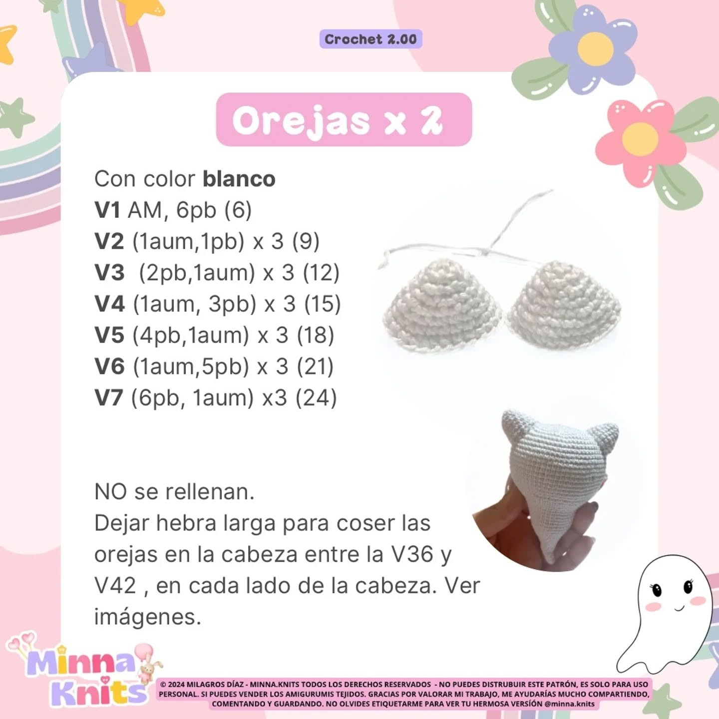 Patrón de Amigurumi: Fantasma Hello Kitty