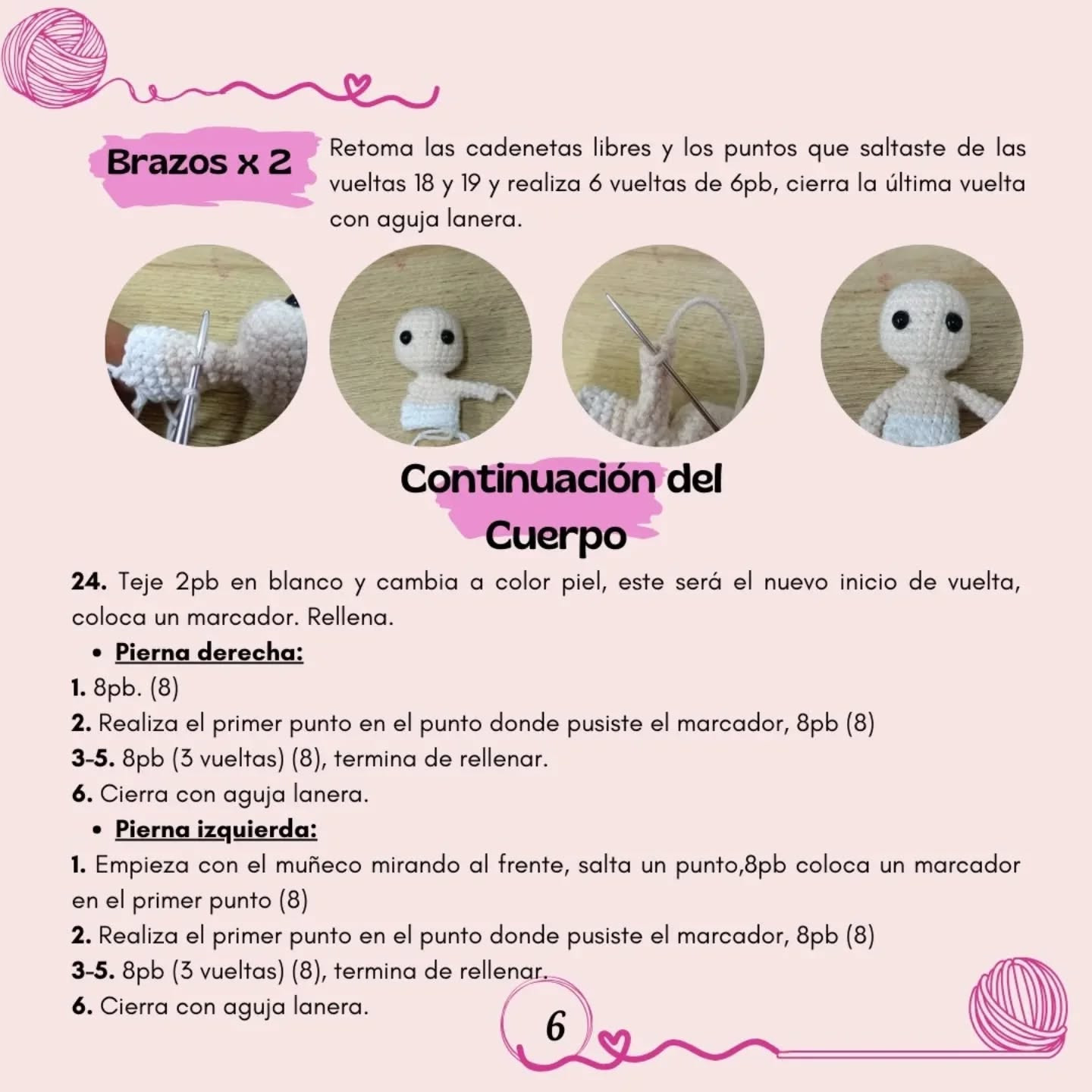 Patrón de amigurumi: Mini cuerpo base adorable