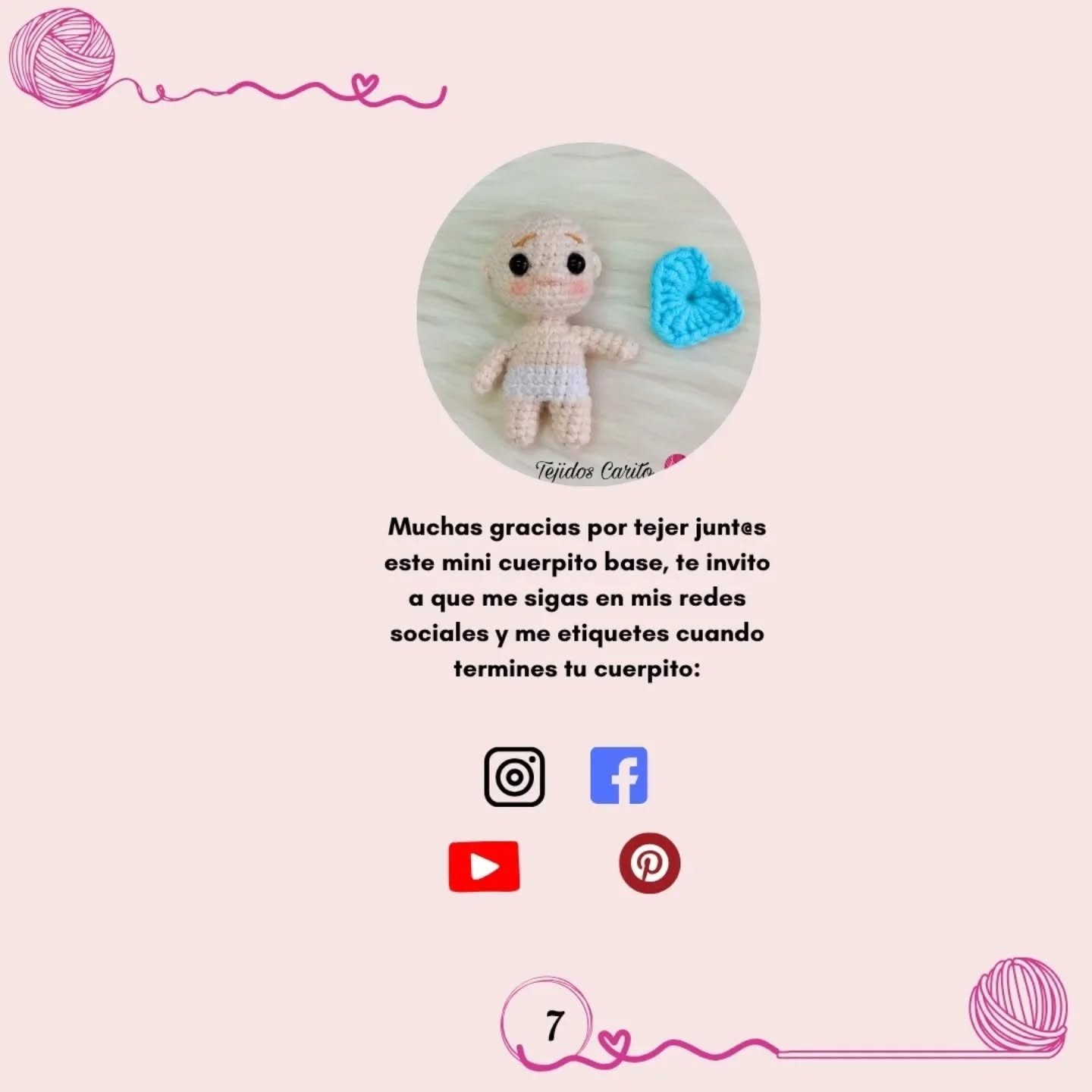 Patrón de amigurumi: Mini cuerpo base adorable