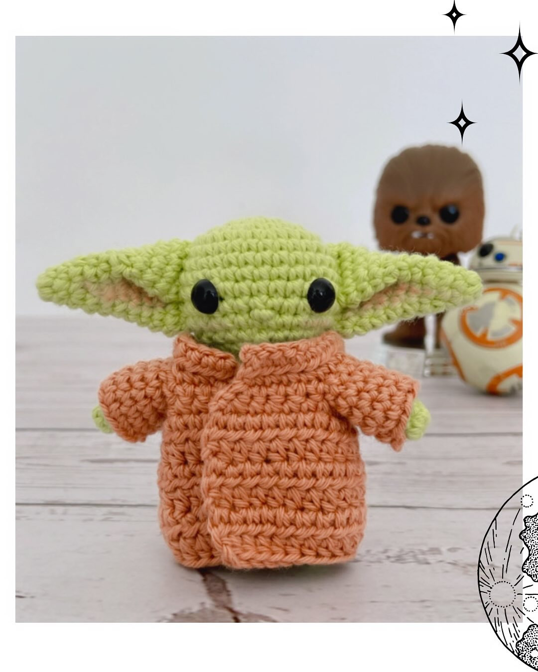 Patron de crochet gratuit pour amigurumi Baby Yoda