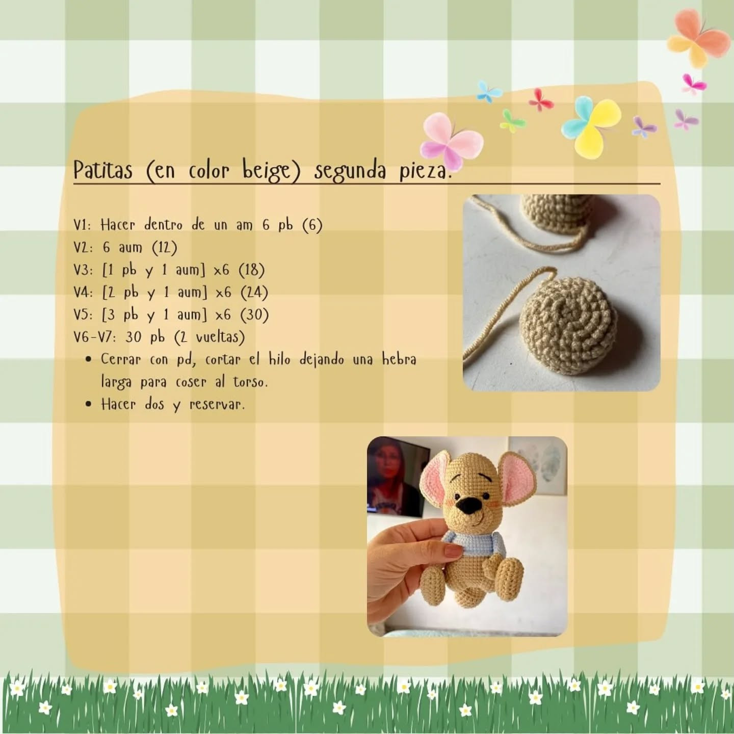 Patrón de crochet para muñeco de peluche de ratón adorable