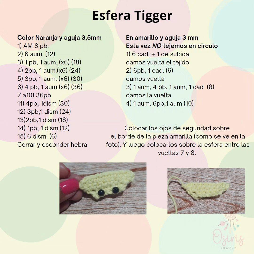 Patrón de esfera Tigger para decoración navideña