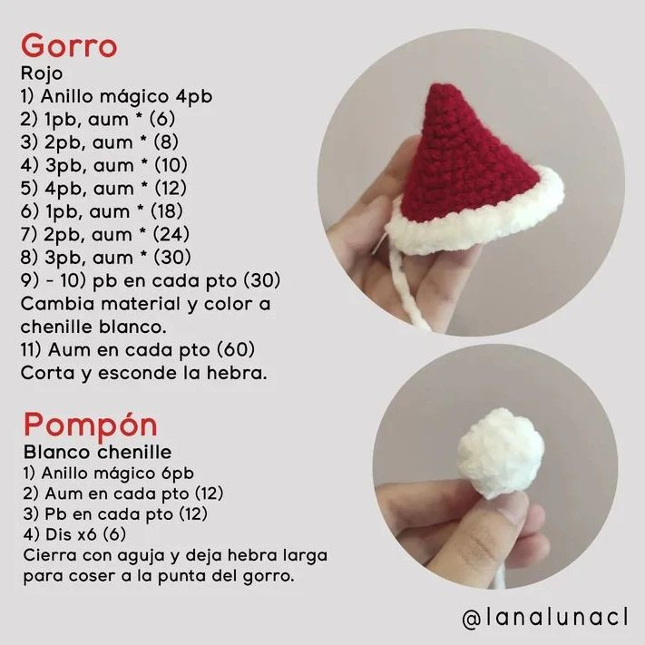 Patrón de ganchillo navideño de muñeco de gatito adorable