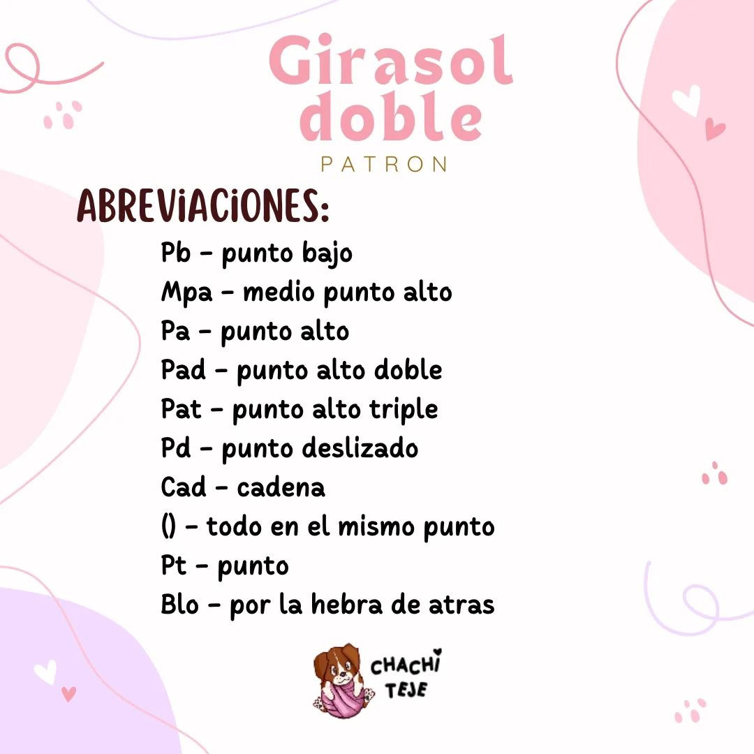 Patrón de girasol doble tejido a crochet fácil y rápido