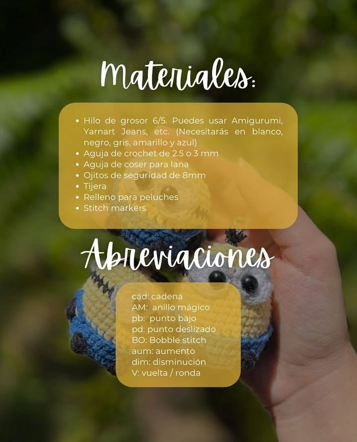 Patrón de Minions en crochet para llaveros adorables y divertidos