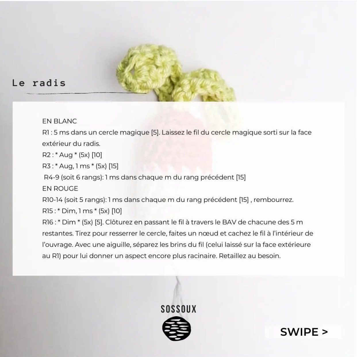 Patron Gratuit: Crochetez Votre Propre Petit Radis Facilement