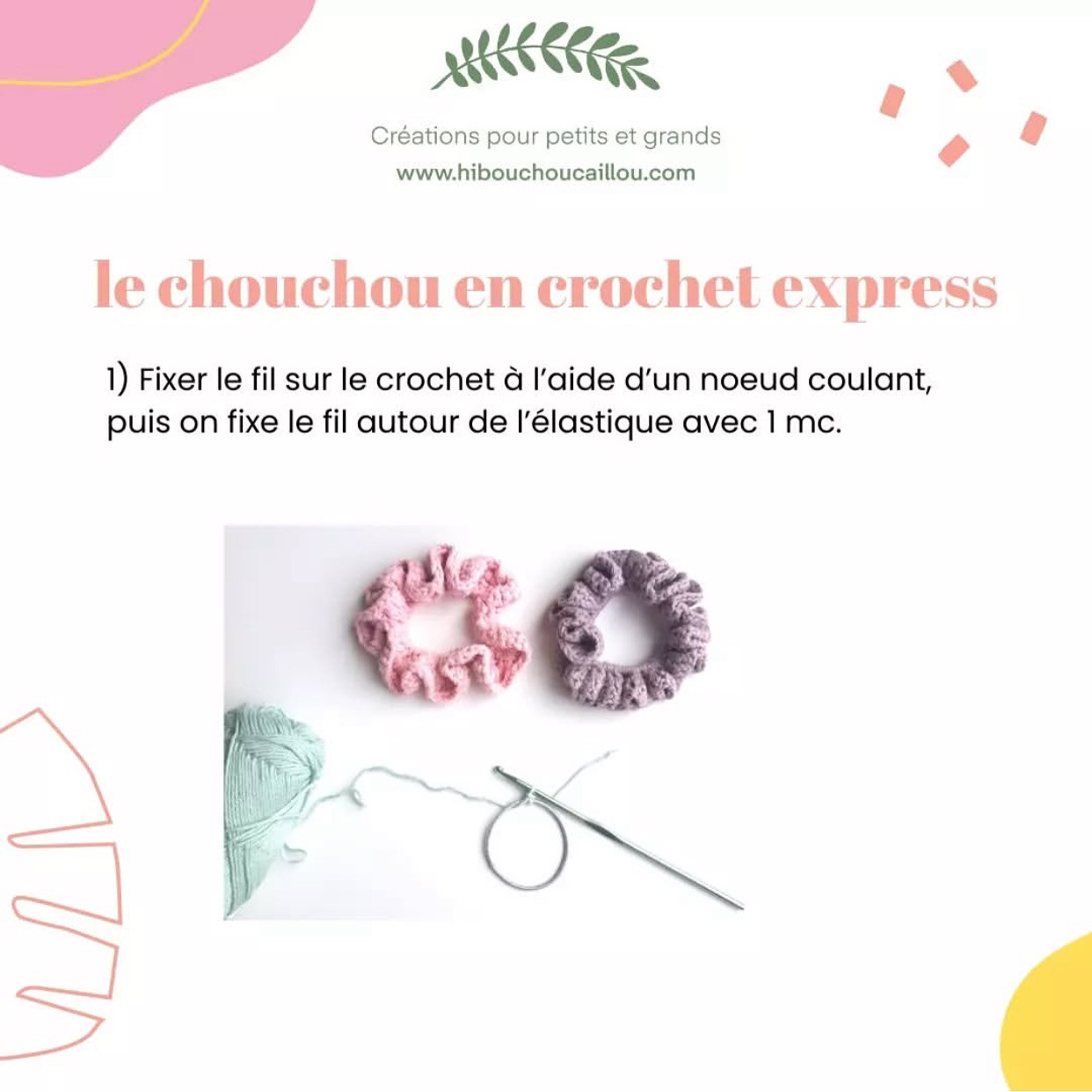 Patron gratuit pour chouchou crochet rapide et facile