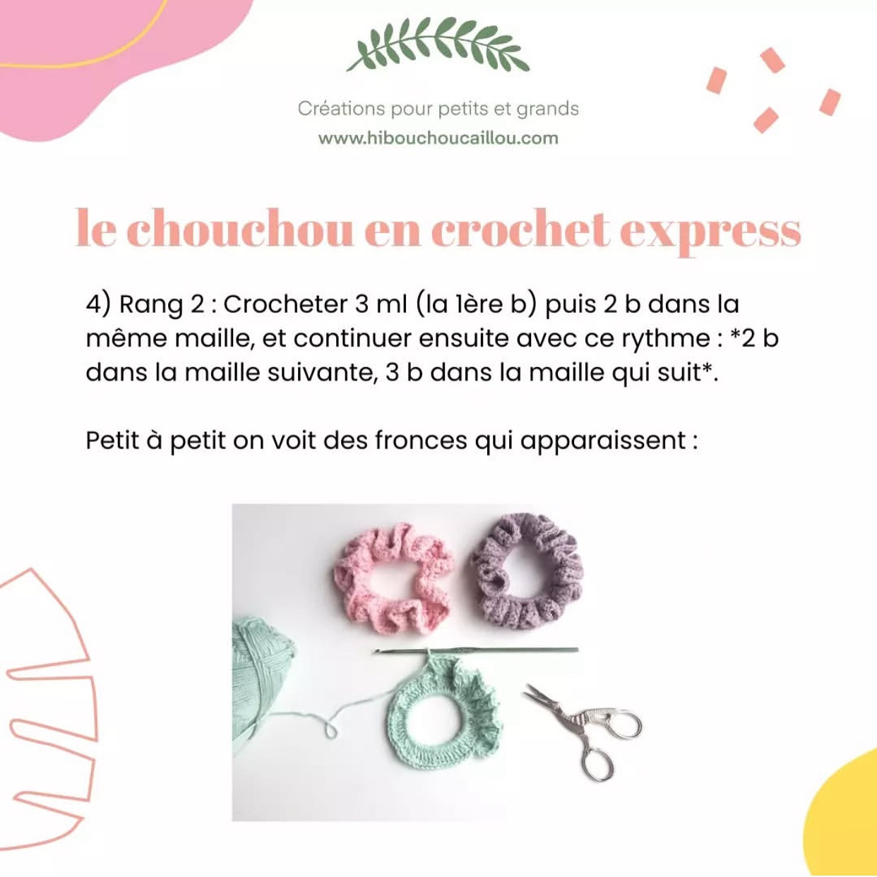 Patron gratuit pour chouchou crochet rapide et facile