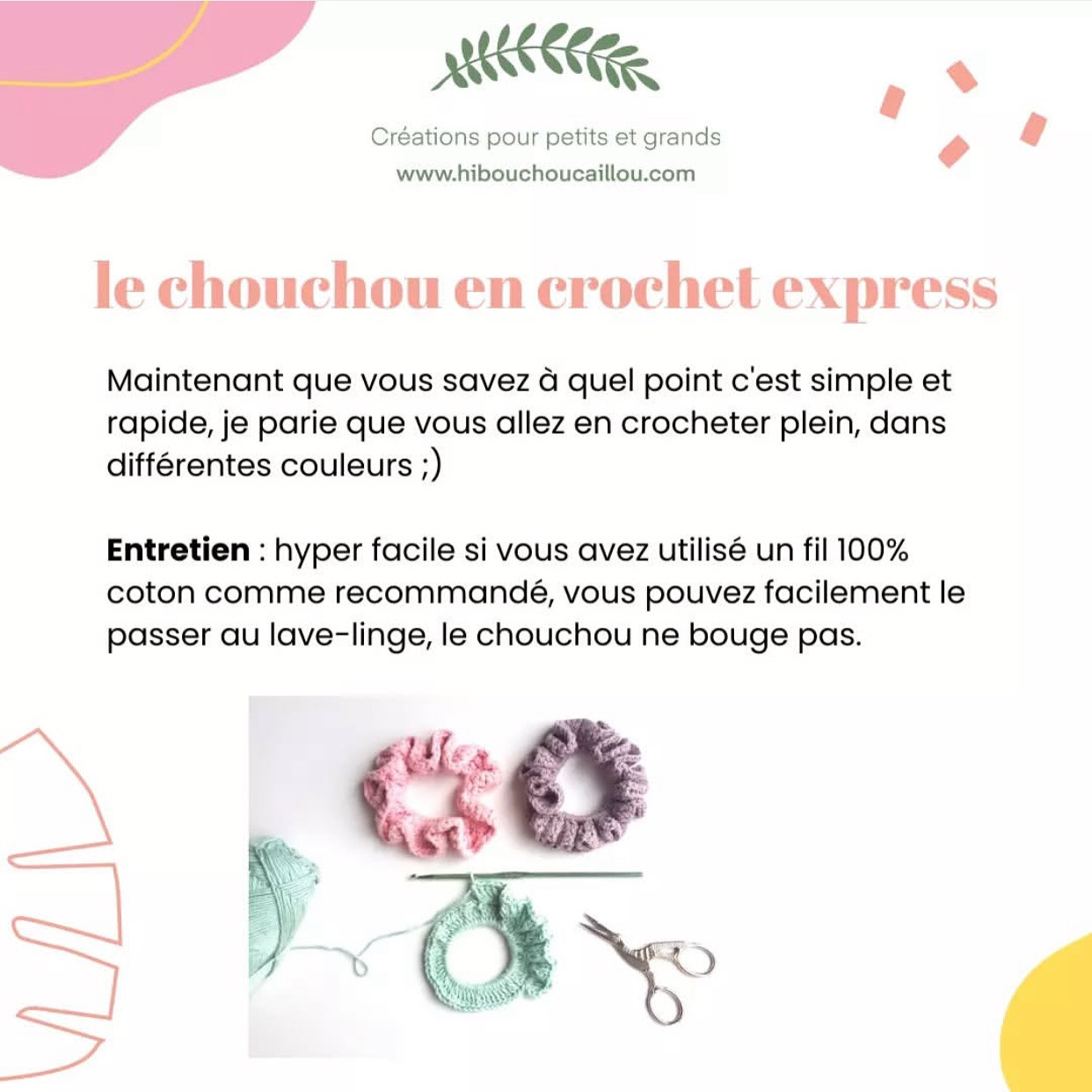 Patron gratuit pour chouchou crochet rapide et facile