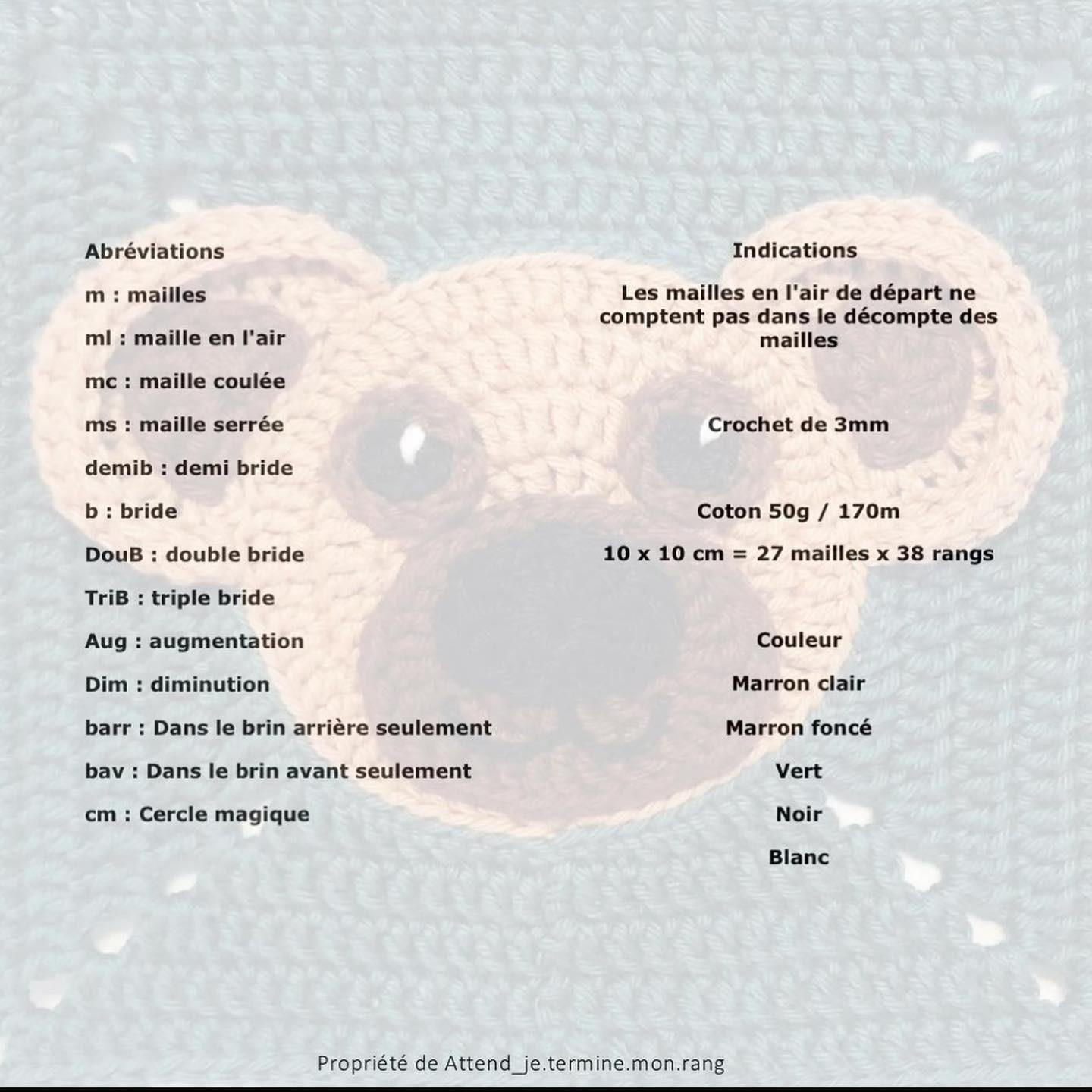 Patron gratuit pour crocheter un ours adorable