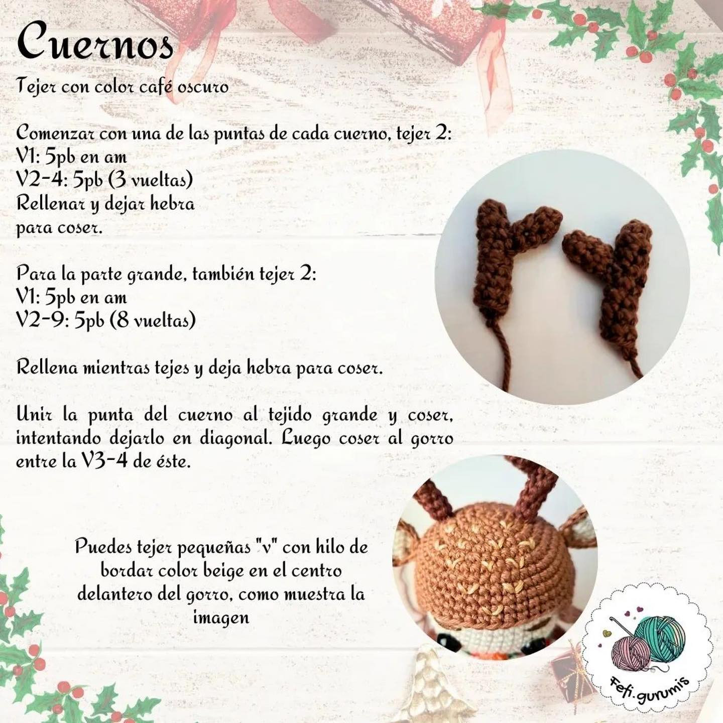 Patrón gratuito de muñeco de nieve con reno de ganchillo navideño