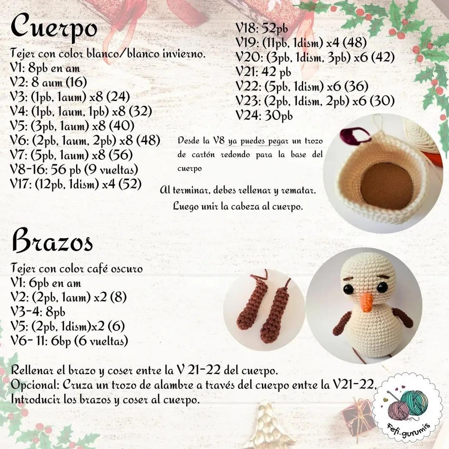Patrón gratuito de muñeco de nieve con reno de ganchillo navideño