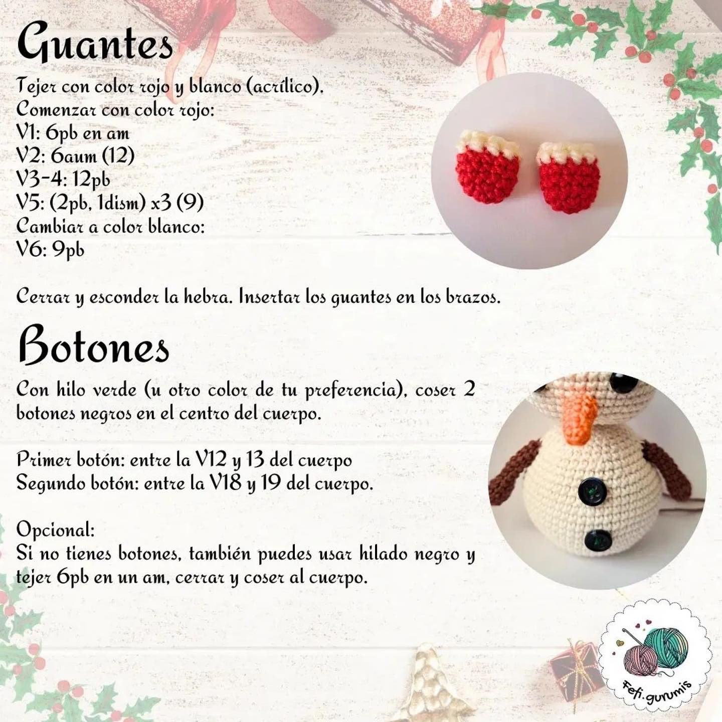 Patrón gratuito de muñeco de nieve con reno de ganchillo navideño