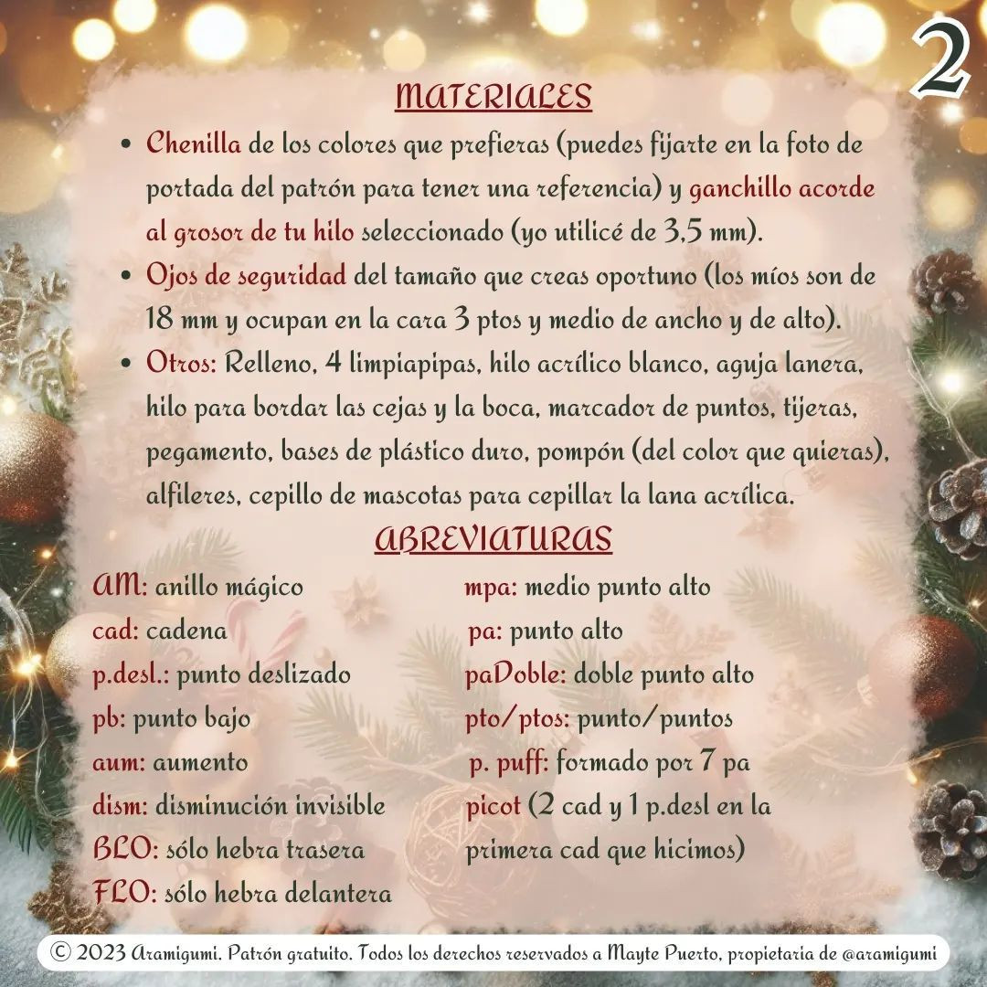 Patrón gratuito de Rodolfo el reno para Navidad