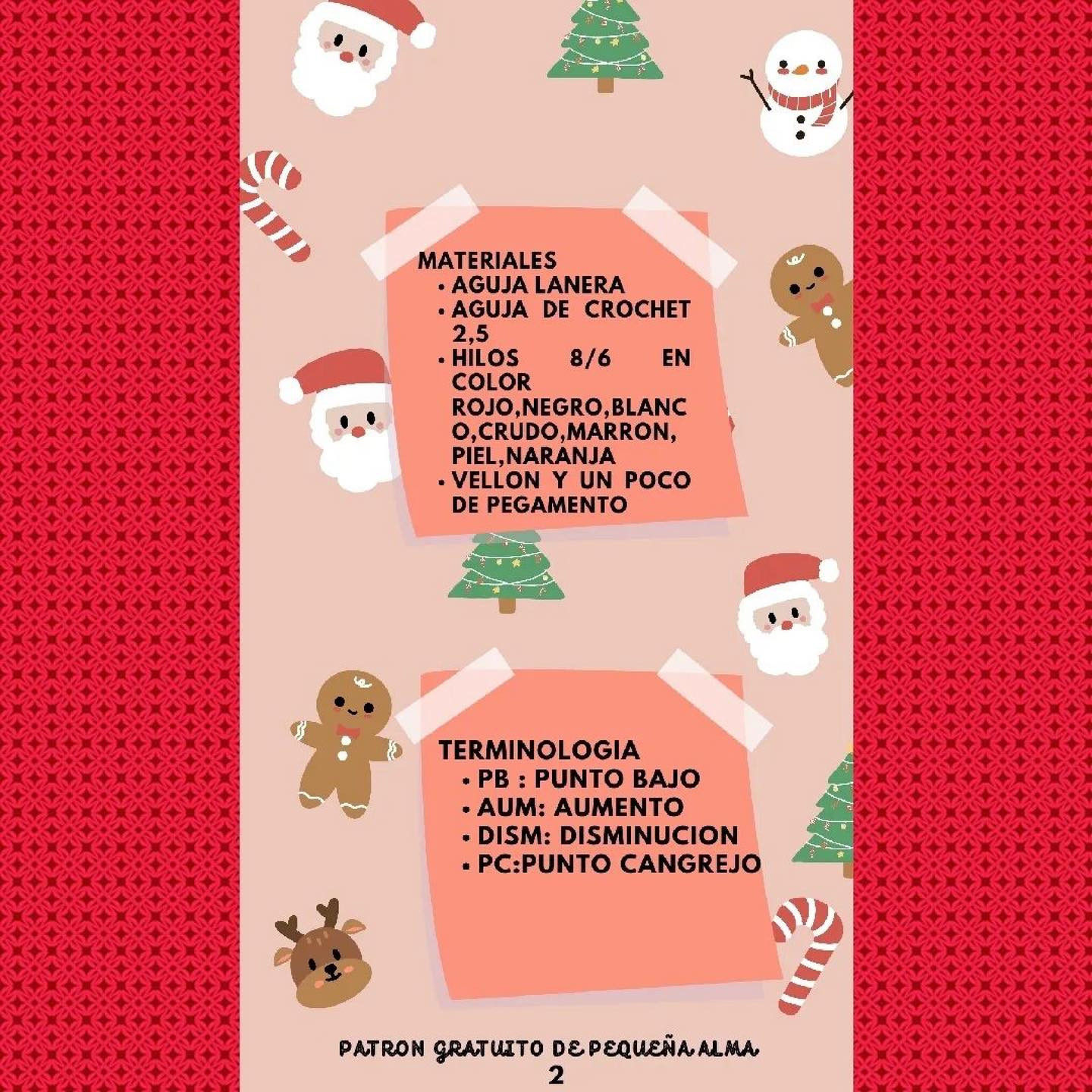 Patrones de muñecos navideños a crochet gratis por Pequeña Alma