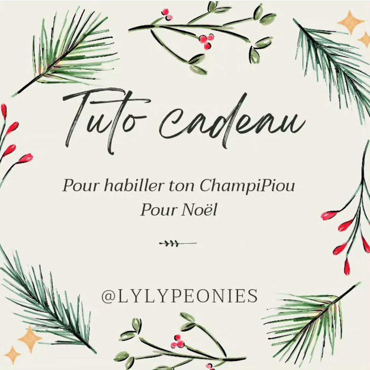 Petit ours crocheté avec sapins pour Noël festif