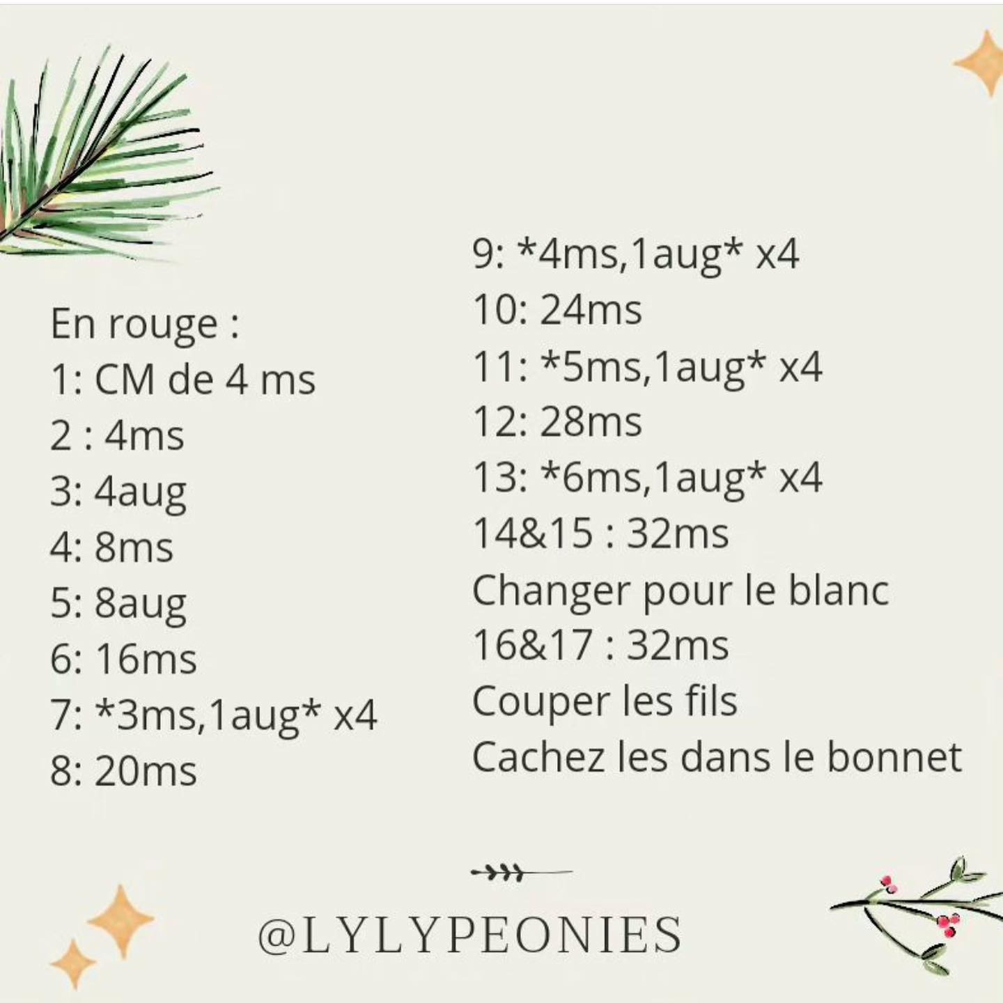 Petit ours crocheté avec sapins pour Noël festif