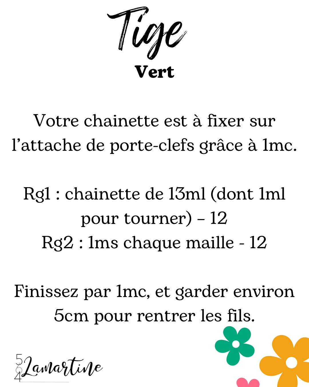 Porte-clés au crochet avec fleur et fruits colorés