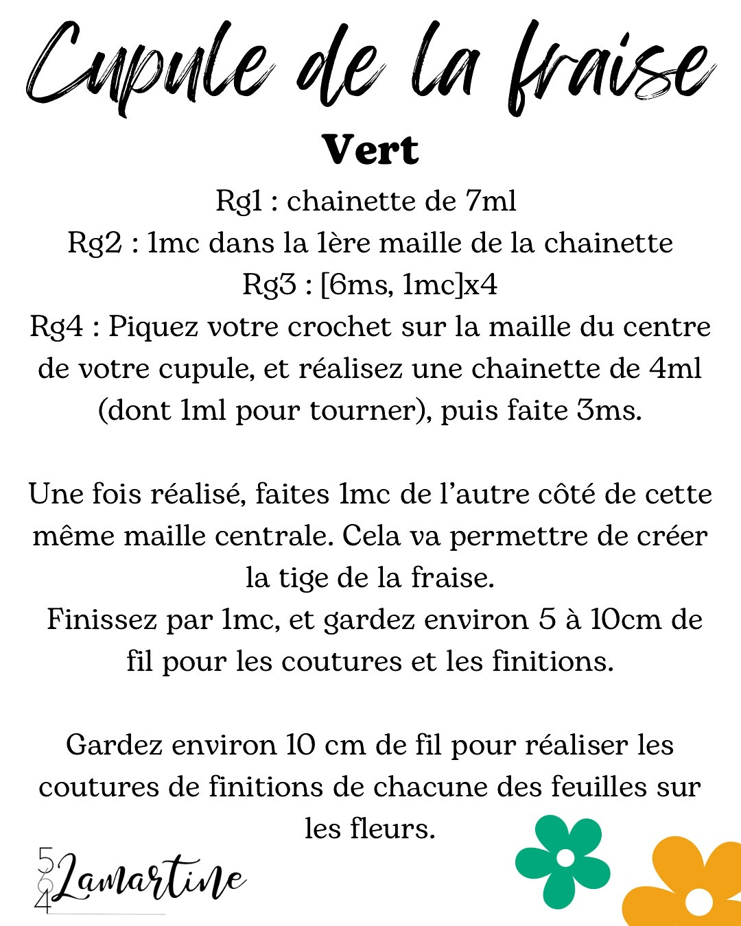 Porte-clés au crochet avec fleur et fruits colorés