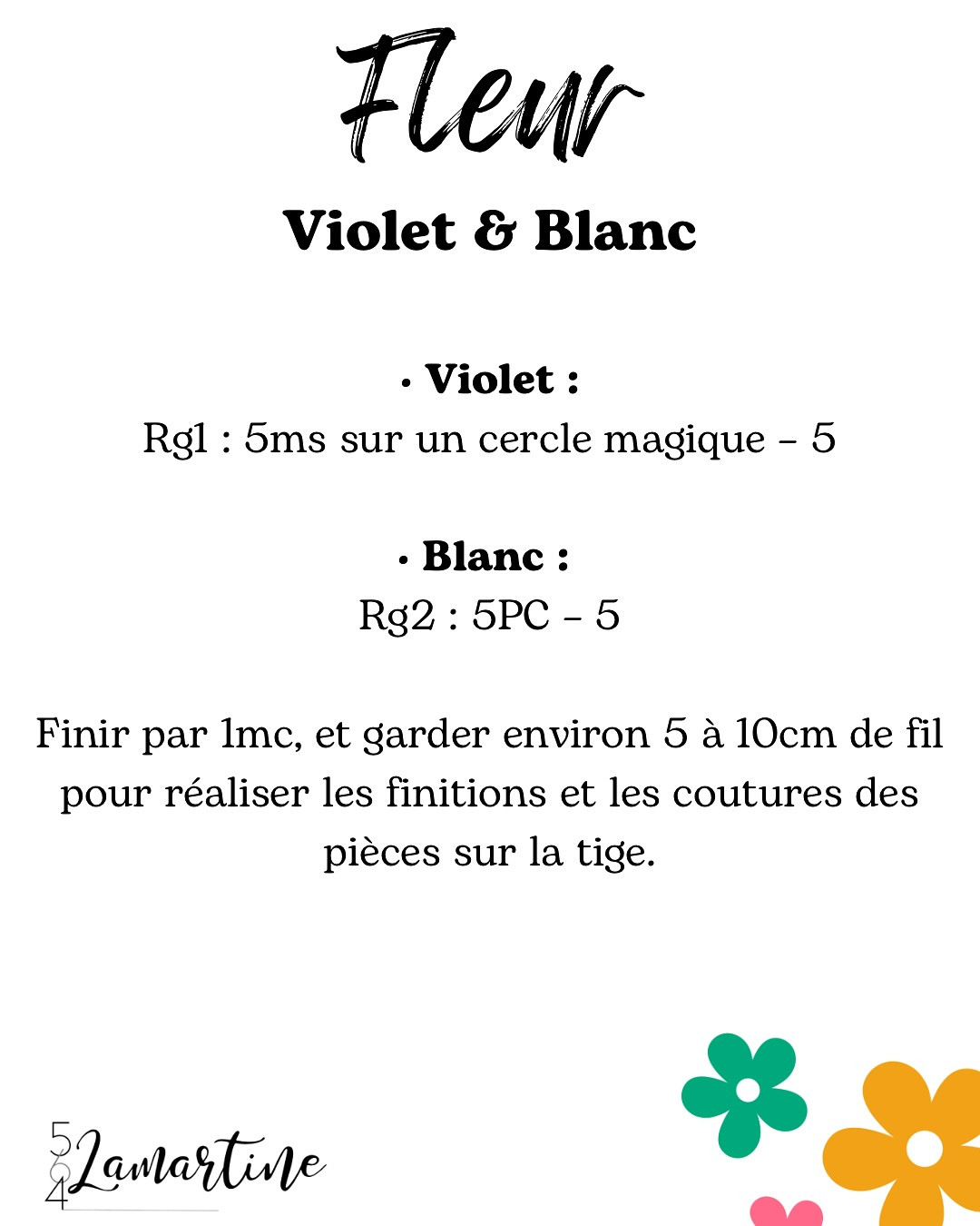 Porte-clés au crochet avec fleur et fruits colorés