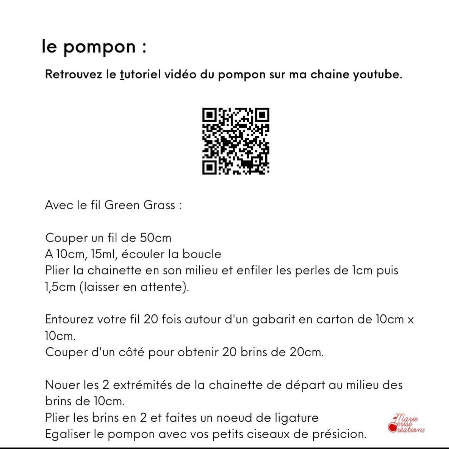 Porte-clés crochet cerises pour fête des Mères