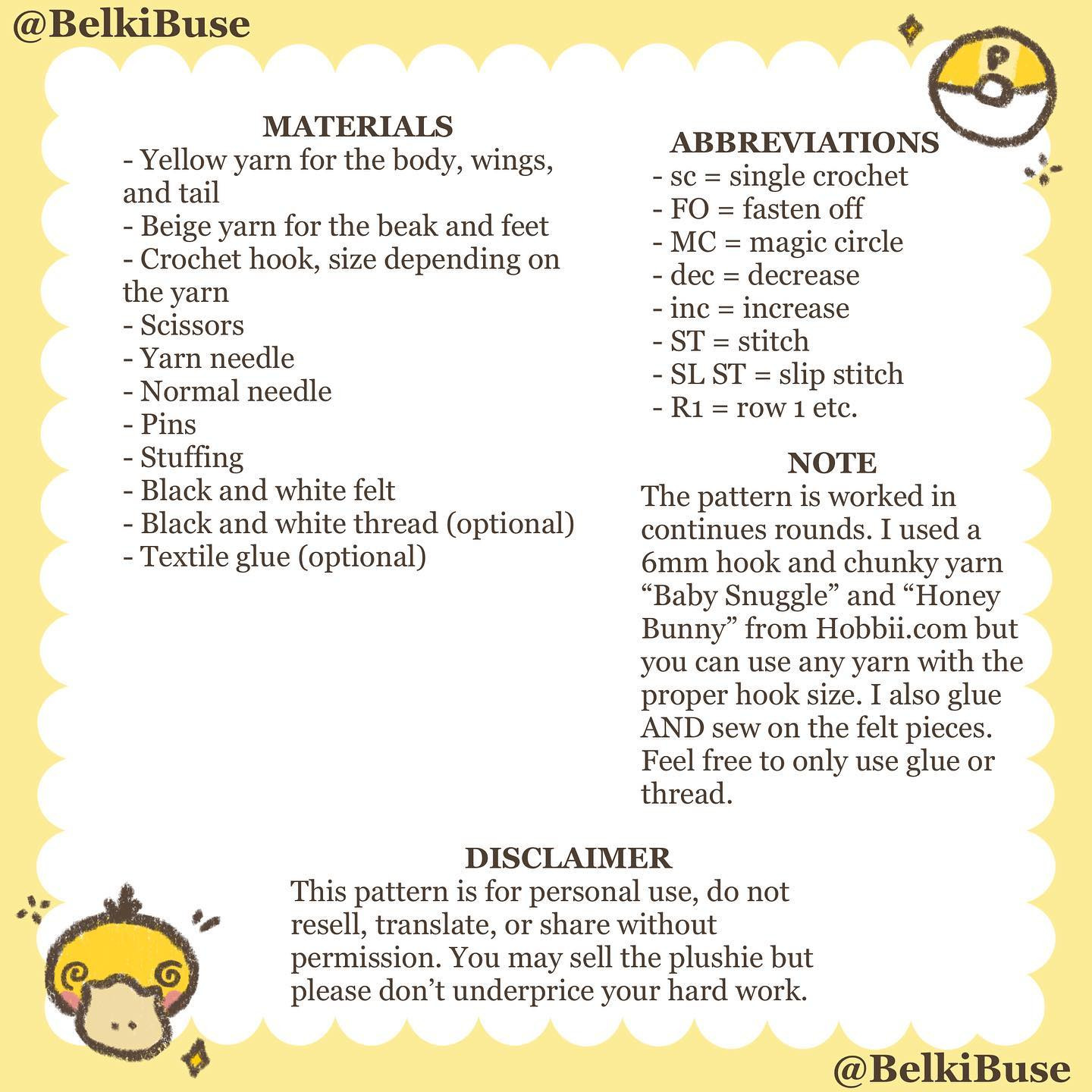 Psyduck Crochet Pattern: Create Your Own Adorable Plush Toy