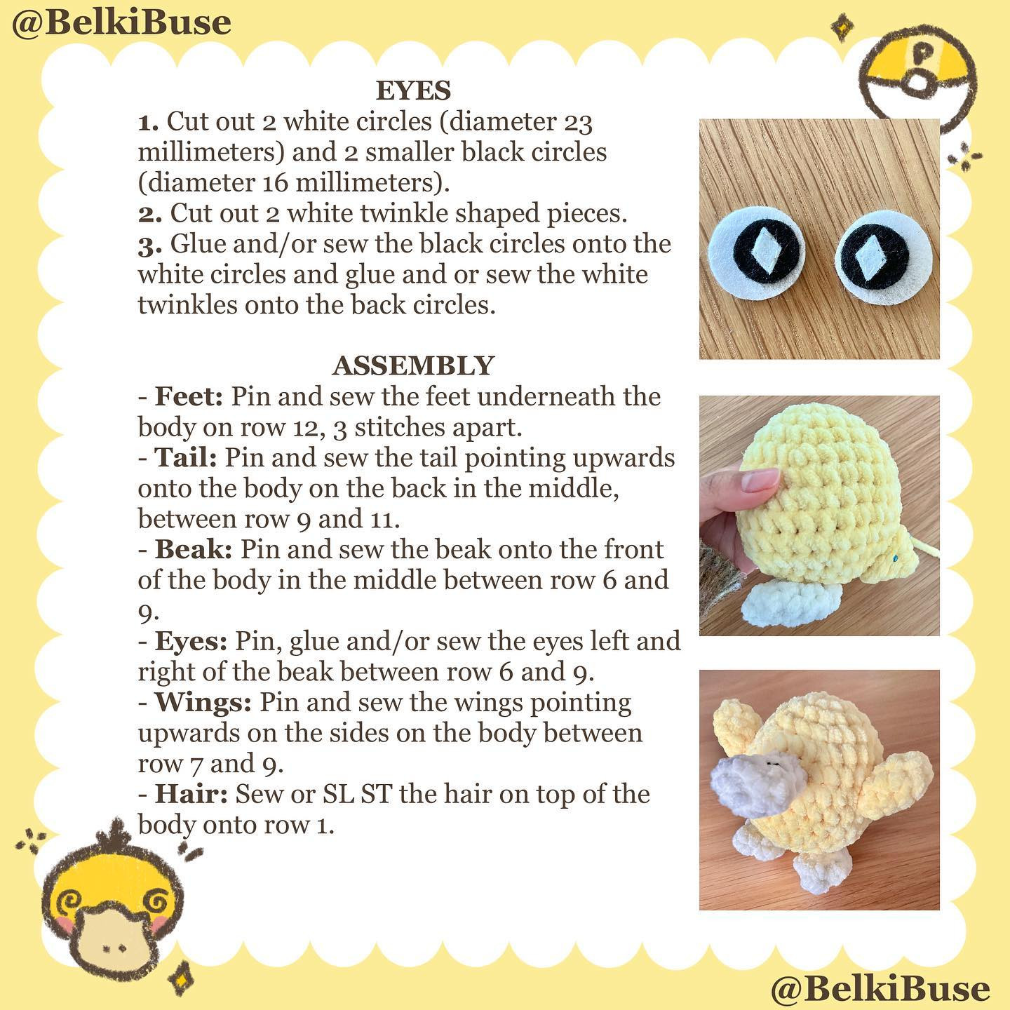 Psyduck Crochet Pattern: Create Your Own Adorable Plush Toy