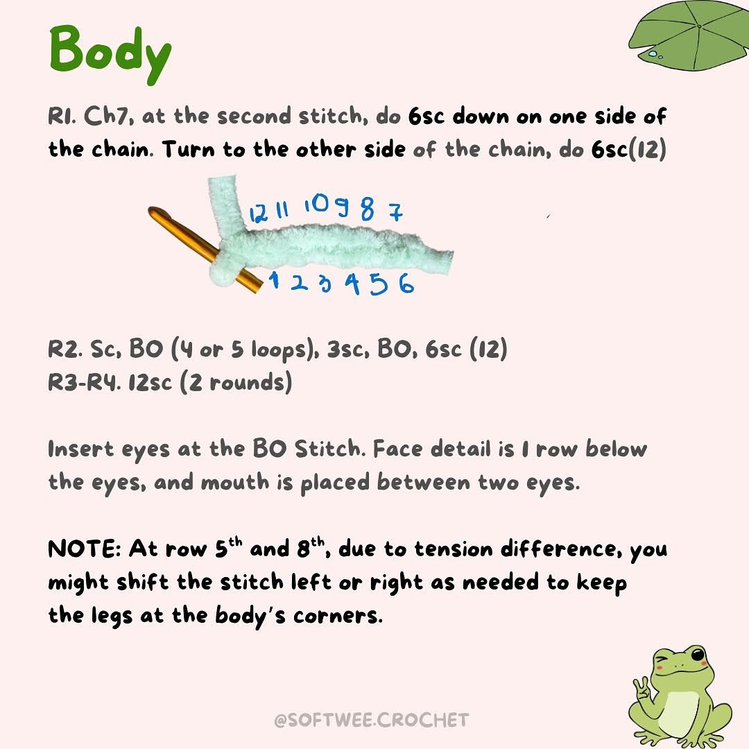 Quick and Easy No-Sew Mini Froggy Crochet Pattern