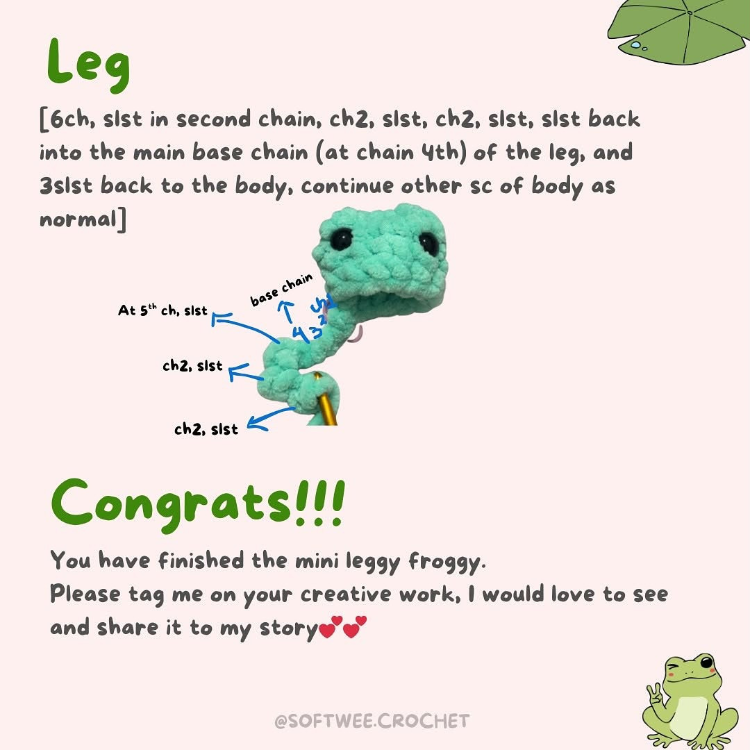 Quick and Easy No-Sew Mini Froggy Crochet Pattern
