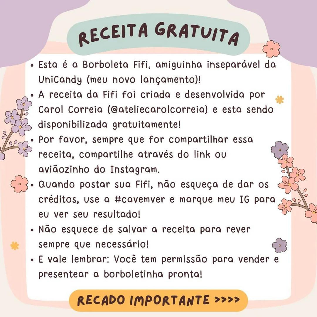 Receita de Amigurumi: Borboleta Fifi Colorida e Fofa