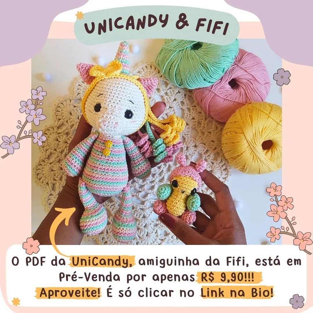 Receita de Amigurumi: Borboleta Fifi Colorida e Fofa