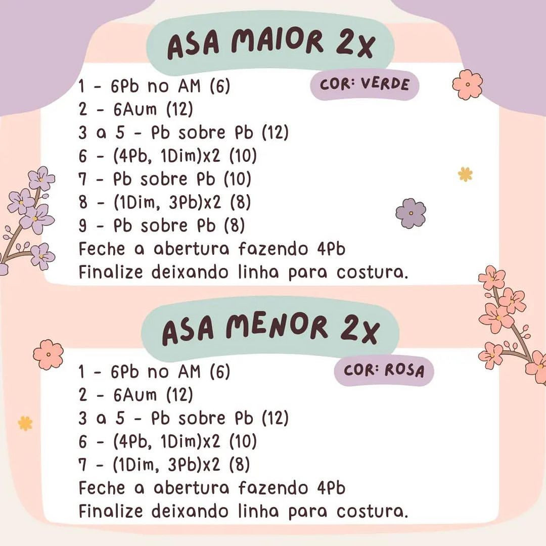 Receita de Amigurumi: Borboleta Fifi Colorida e Fofa