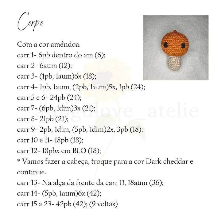 Receita de amigurumi de abóbora bebê com chapéu