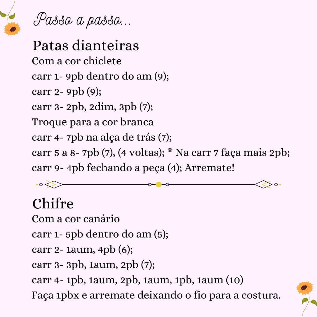Receita de Amigurumi de Unicórnio da Agnes - Passo a Passo Grátis