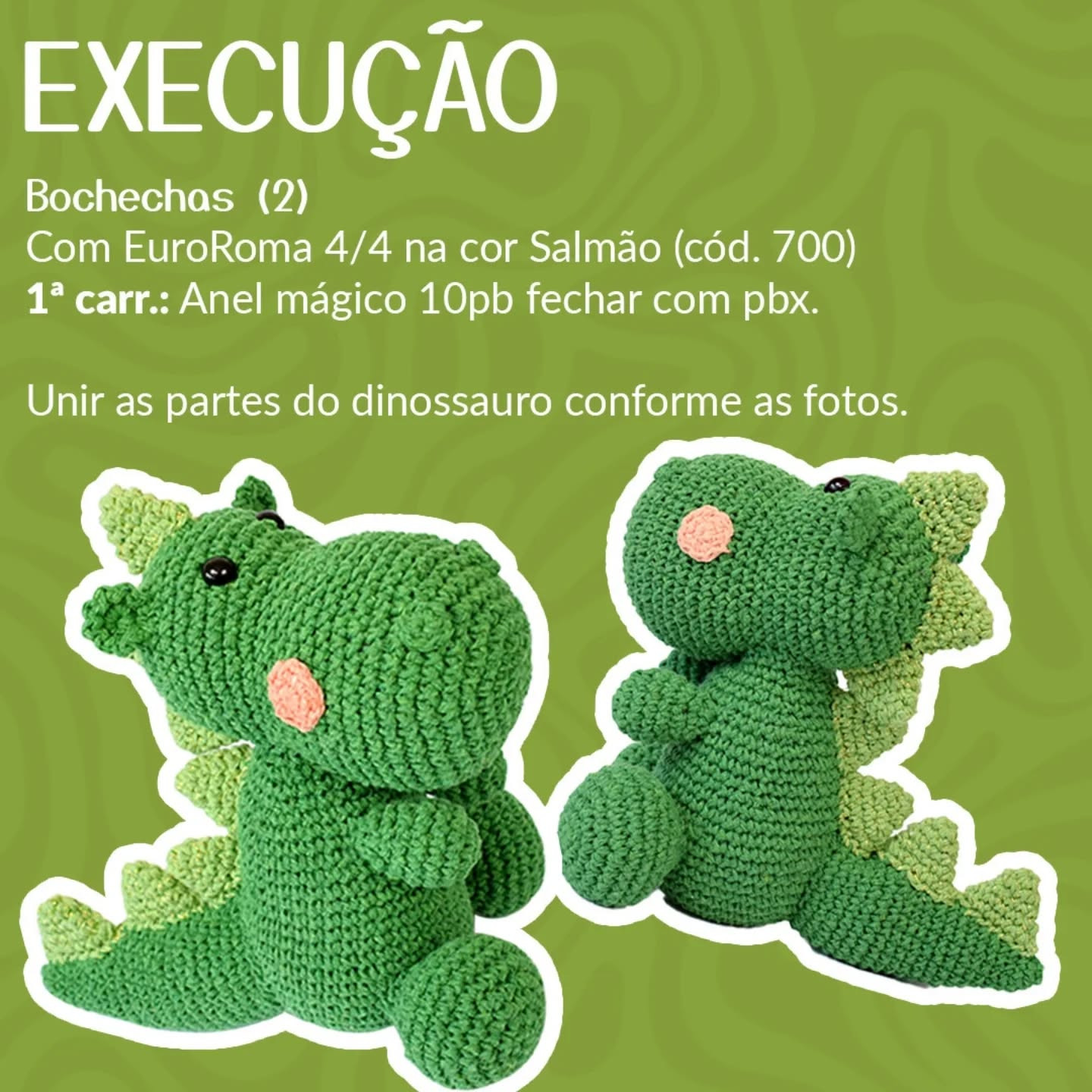 Receita Grátis de Amigurumi: Faça um Dinossauro de Crochê!