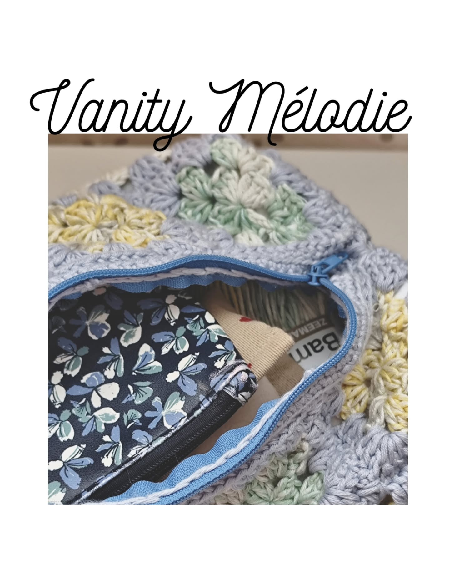 Sac à tricot en granny carré pour débutants