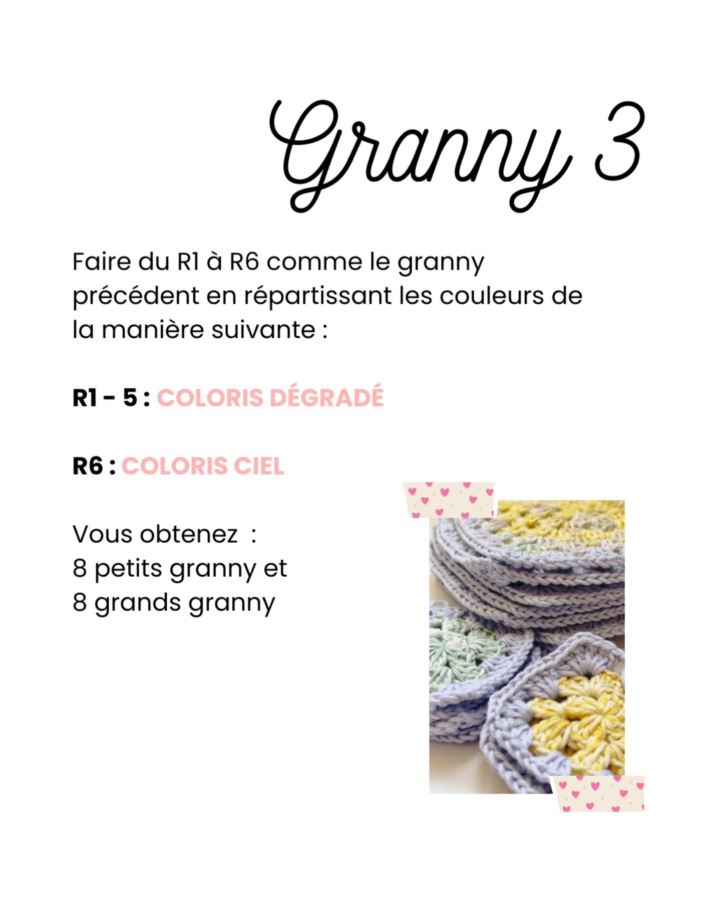 Sac à tricot en granny carré pour débutants