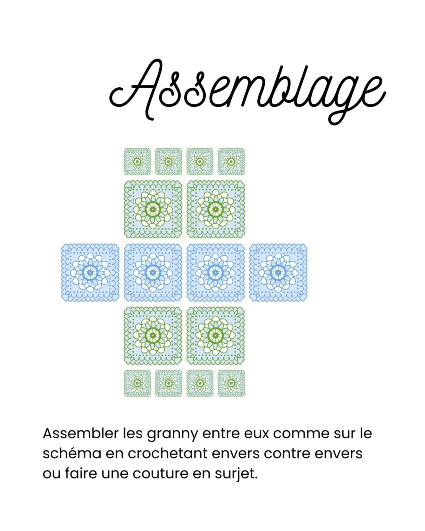 Sac à tricot en granny carré pour débutants