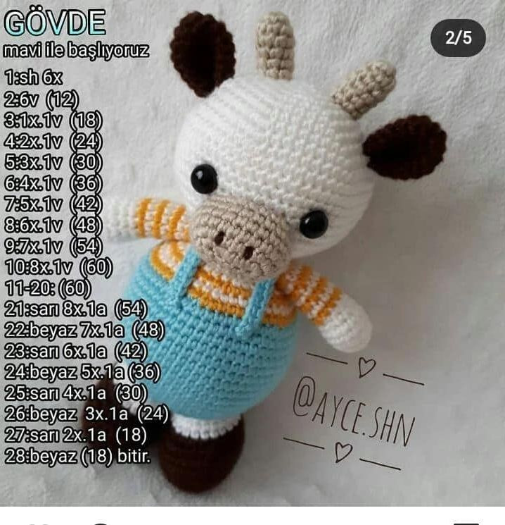 Sevimli Amigurumi Zürafa Ücretsiz Tarif