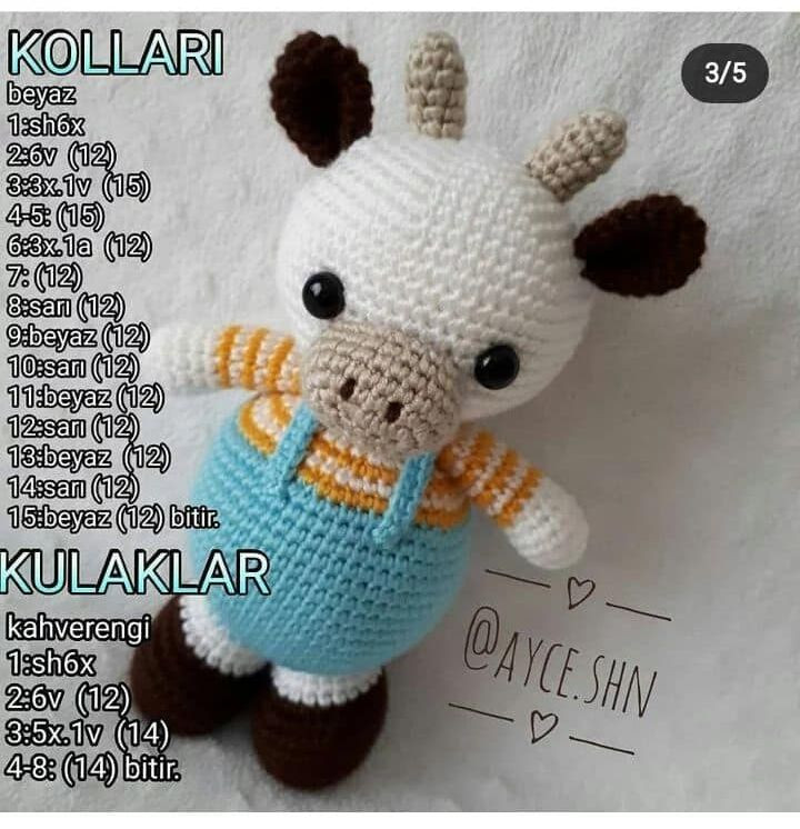 Sevimli Amigurumi Zürafa Ücretsiz Tarif