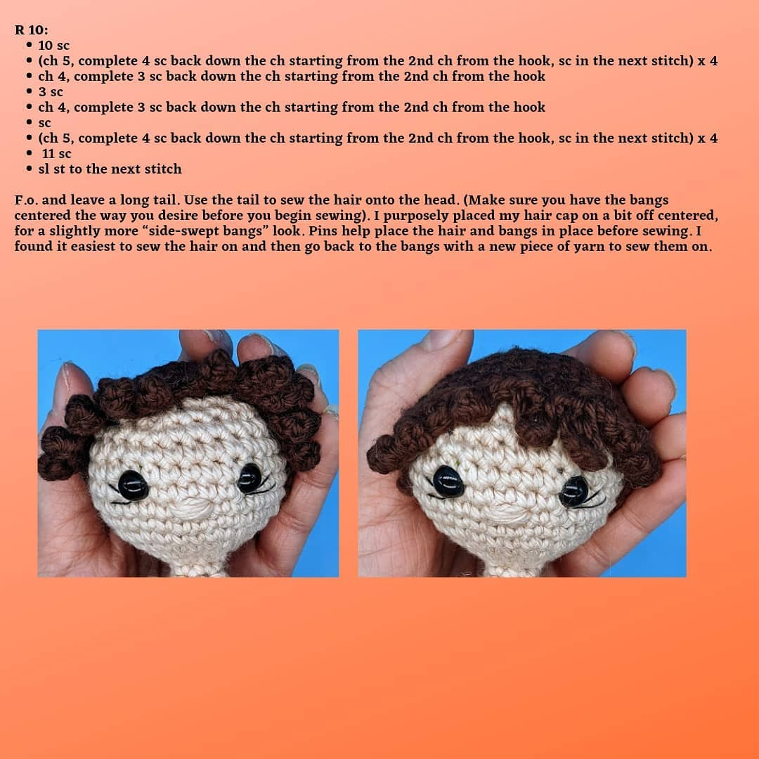 St. Cecilia Crochet Doll Pattern with Floral Background