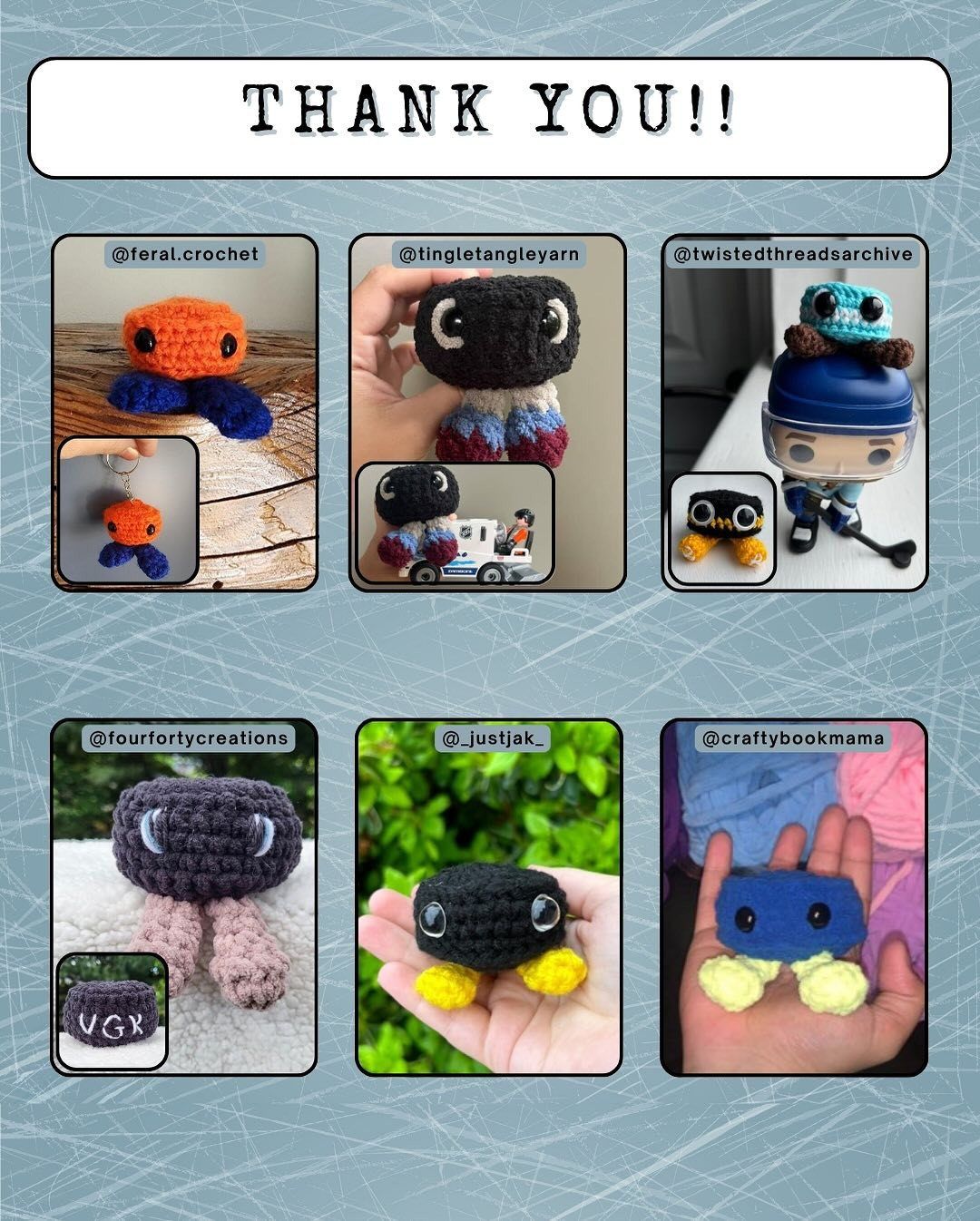 Stanley the Puck Crochet Pattern for Hockey Fans
