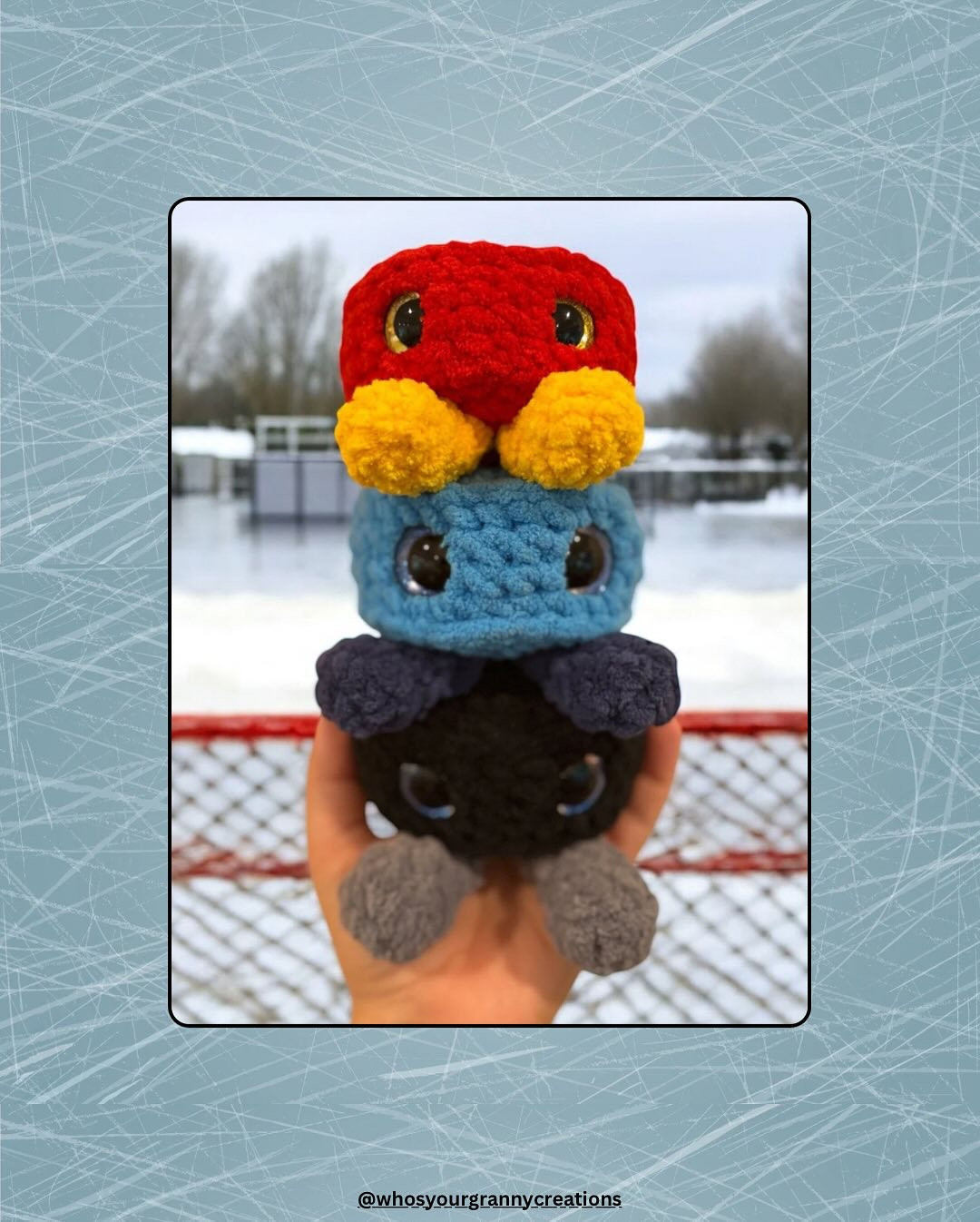 Stanley the Puck Crochet Pattern for Hockey Fans